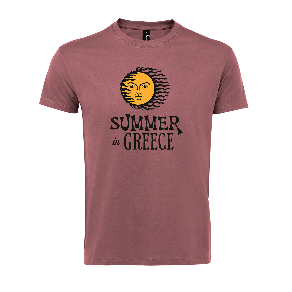 Summer in Greece T-shirt with Big Sun Graphic