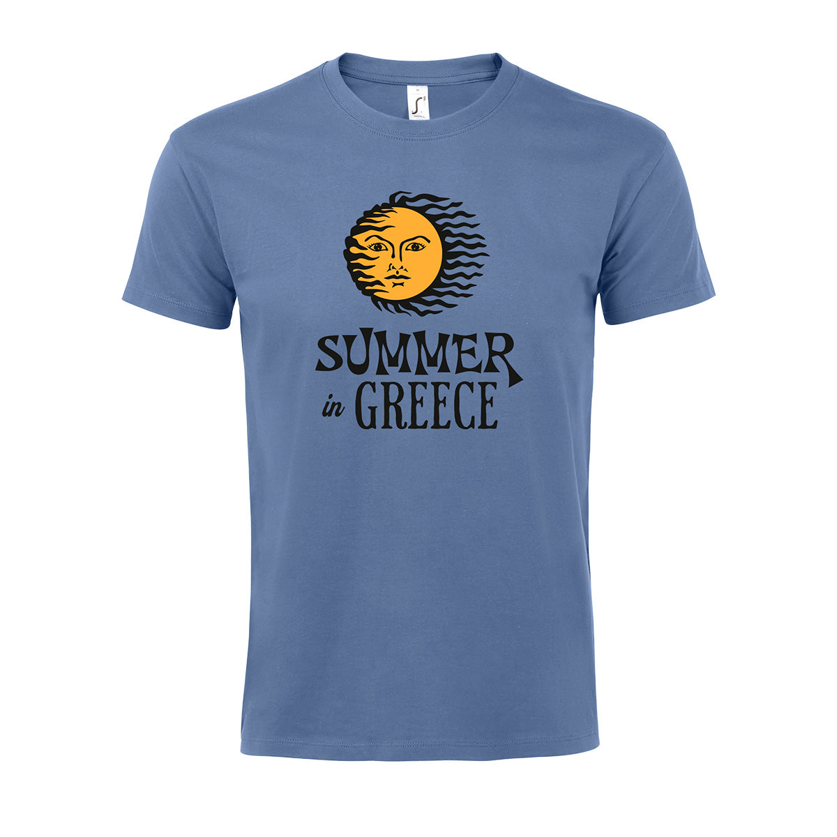 Summer in Greece T-shirt with Big Sun Graphic