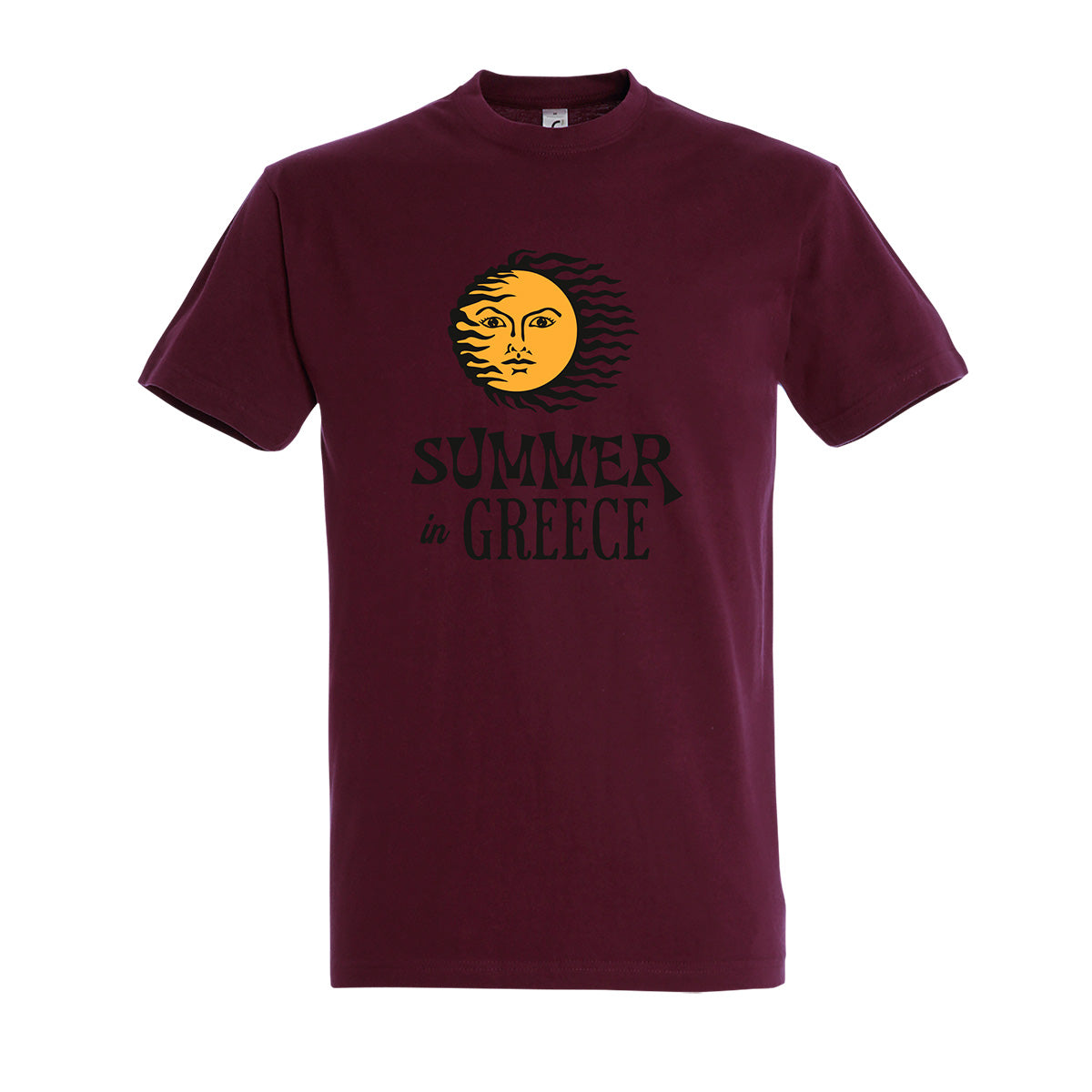 Summer in Greece T-shirt with Big Sun Graphic