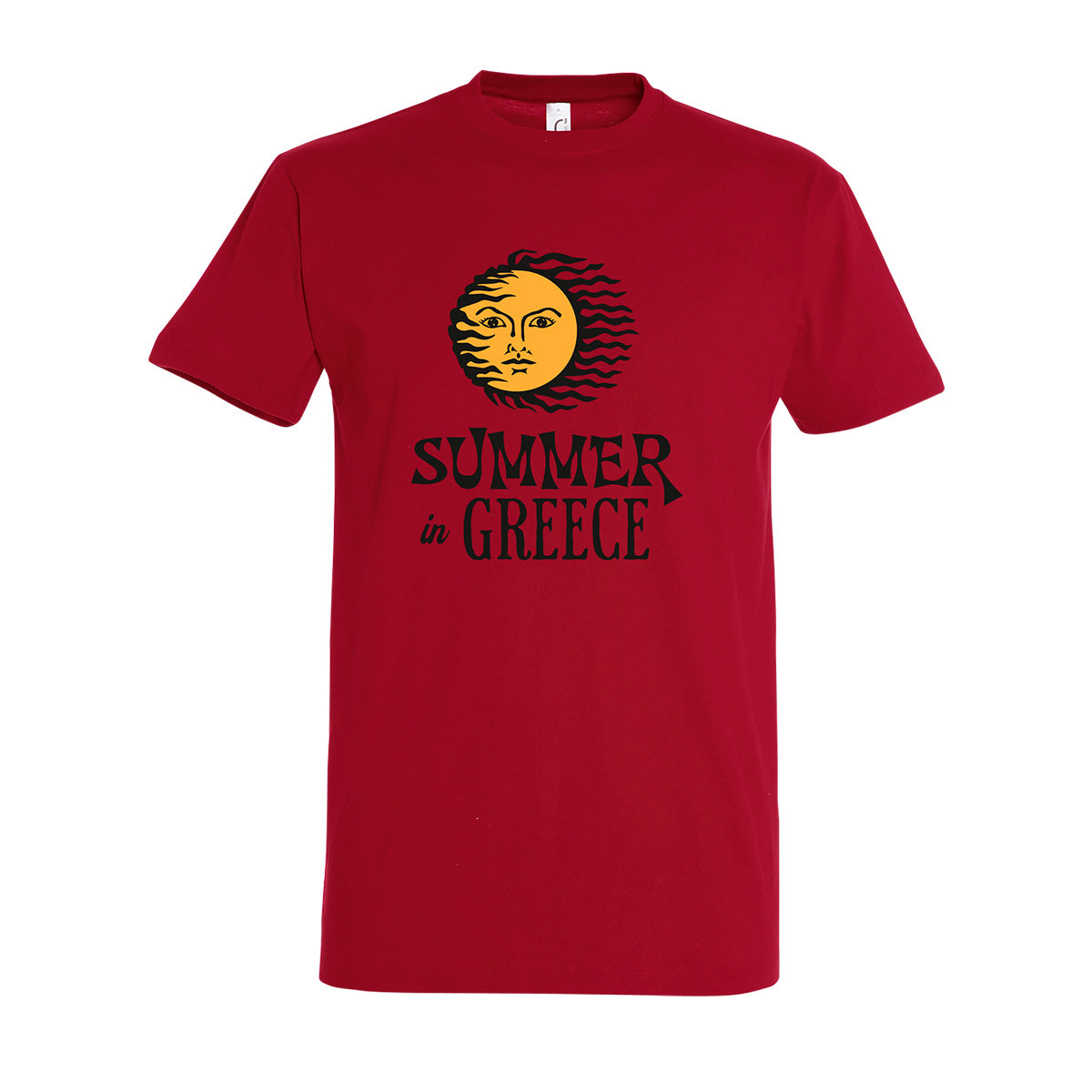 Summer in Greece T-shirt with Big Sun Graphic