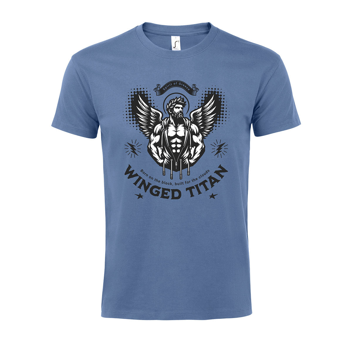 Tshirt Spirit of Greece Winged Titan Born for the Block, Build for the Clouds