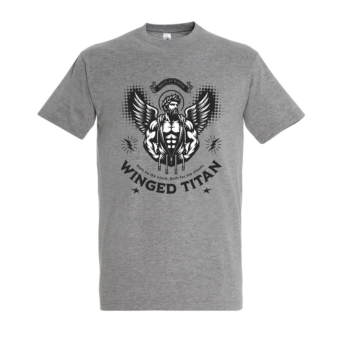 Tshirt Spirit of Greece Winged Titan Born for the Block, Build for the Clouds