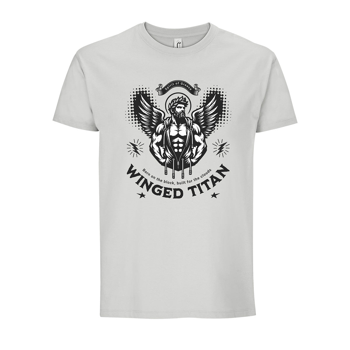 Tshirt Spirit of Greece Winged Titan Born for the Block, Build for the Clouds