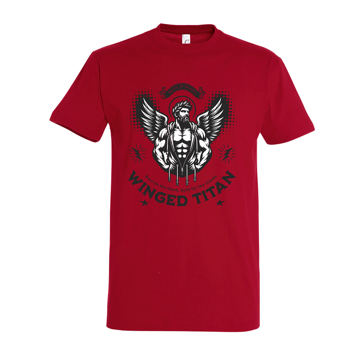 Tshirt Spirit of Greece Winged Titan Born for the Block, Build for the Clouds